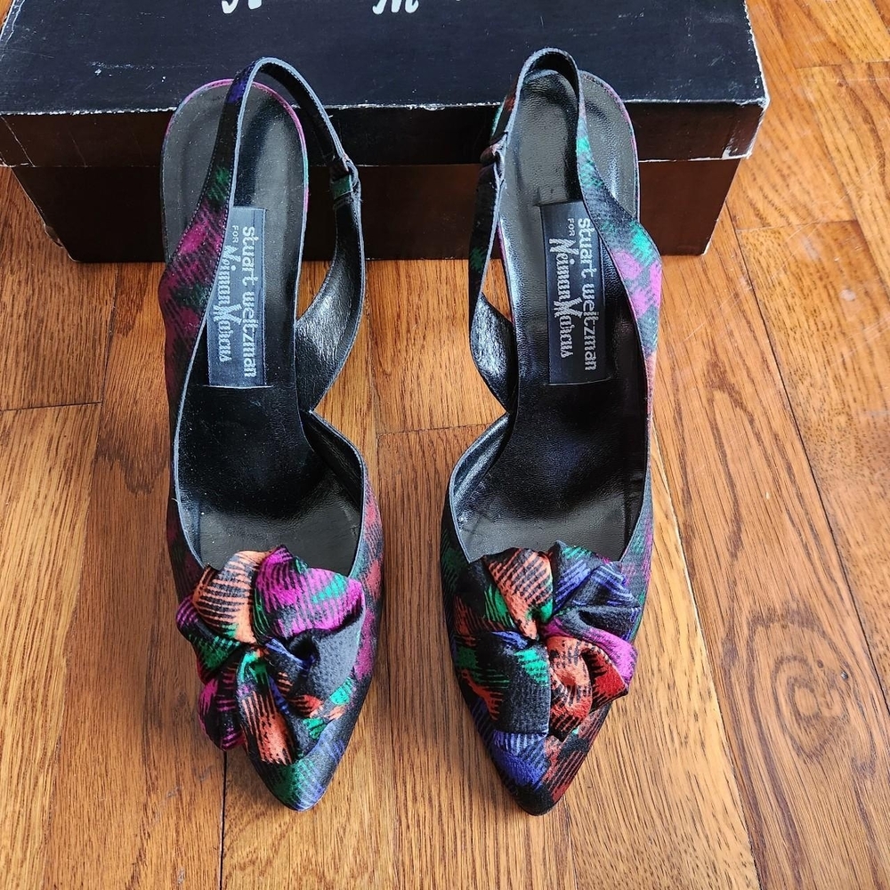 Stuart Weitzman Multicolor Slingback Heels